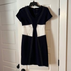 Ann Taylor Navy Shift Dress (00 Petite)